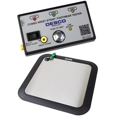 Desco - Wrist Strap and Footwear Combo Tester with Foot Plate