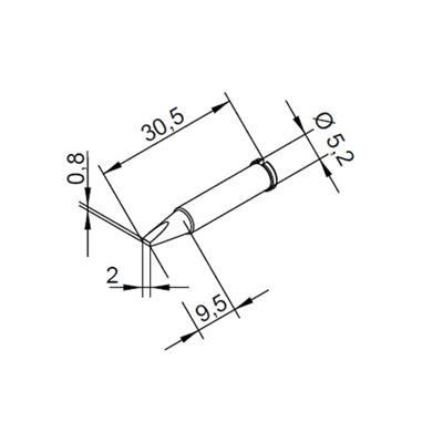 ERSA - i-Tool Soldering Tip - Chisel - 2.0 mm