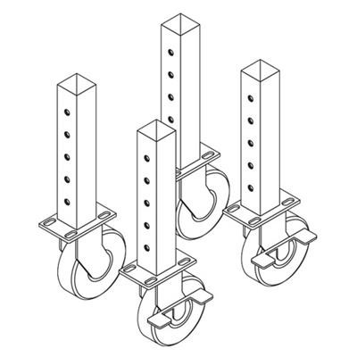 IAC - Workmaster Bench Caster Kit - 4 Count