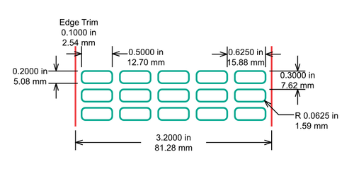 Identco - TTL114 Label - 0.50" x 0.20" - 411 Matte Tan Polyimide - 10,000 Count