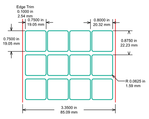 Identco - TTL123 Label - 0.750" x 0.750" - 411 Matte Tan Polyimide - 10,000 Count