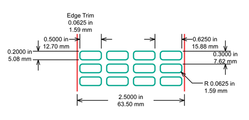 Identco - TTL126 Label - 0.50" x 0.20" - 411 Matte Tan Polyimide - 10,000 Count