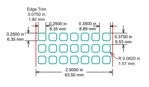 Identco - TTL148 Label - 0.25" x 0.25" - 700 Glossy White Polyester - 10,000 Count