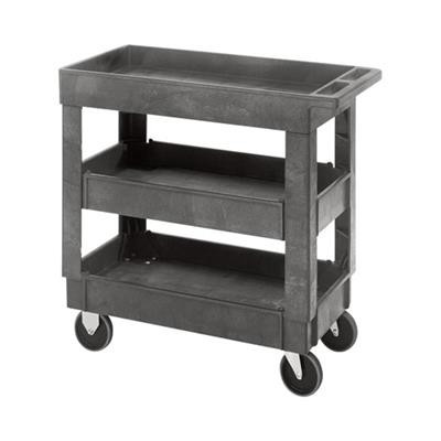 Quantum - Plastic Mobile Utility Cart, Three Level