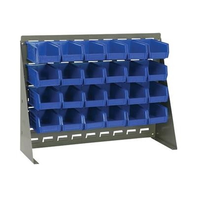 Quantum - Bench Rack with Bins - 24 Count 7" x 4" Bins