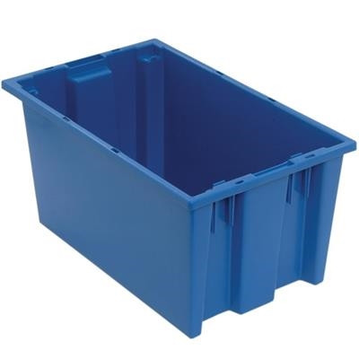 Quantum - Stacking and Nesting Tote, Blue - 18.0" x 11.0" x 9.00"