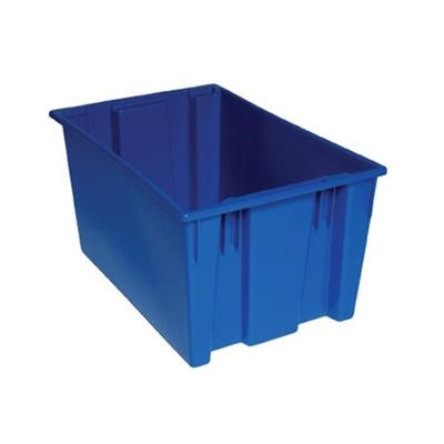 Quantum - Stacking and Nesting Tote, Blue - 29.5" x 19.5" x 15.0"
