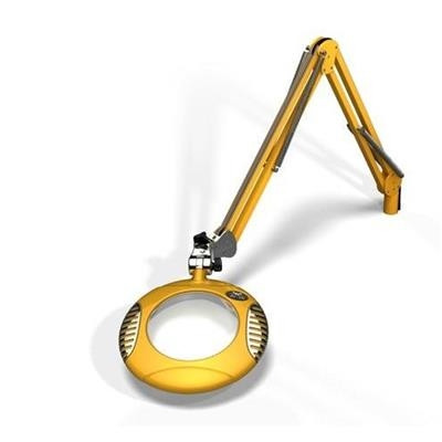O.C. White - Green-Lite 6" Round LED Magnifier - Clamp Base - Blazing Yellow