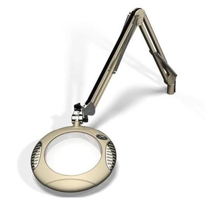 O.C. White - Green-Lite Big Eye 7.5" Round LED Magnifier - Clamp Base - Shadow White