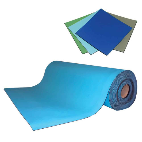 Transforming Technology - 30" x 40' x .080", Royal Blue, Textured Rubber Table Mat, Roll