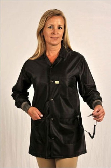 Tech Wear - Traditional Jacket ESD Grid-Knit Cuffs | Black