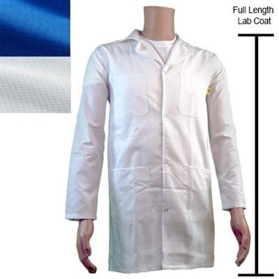 Transforming Technologies - ESD Cotton Poly ESD Lab Coat, Snap Cuff, White | White