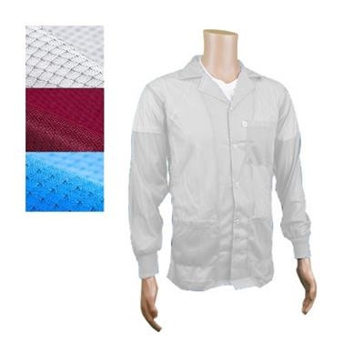 Transforming Technologies - Light Weight ESD Jacket, Lapel Collar, Knit Cuff, White | White
