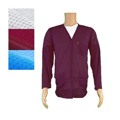 Transforming Technologies - Light Weight V-Neck ESD Jacket, Snap Cuff, Burgundy | Burgundy