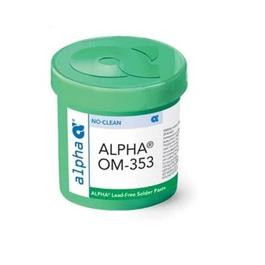 MacDermid Alpha - OM-353 No Clean - SAC305 Lead Free Solder Paste - Type 5 - 500 Gram Jar