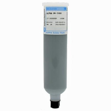 MacDermid Alpha - OM-5300 No Clean - 63Sn 37Pb Leaded Solder Paste - Type 3 - 700 Gram Cartridge