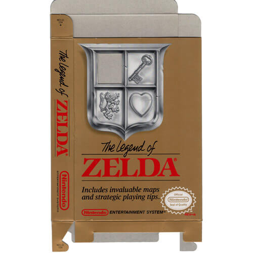 Nintendo NES Box for Legend Zelda Gold For Sale | DKOldies