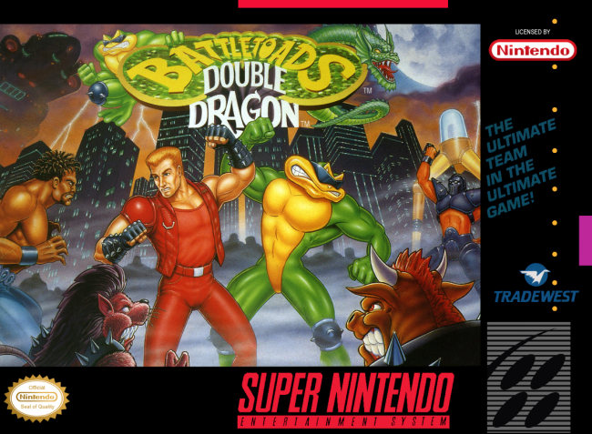 SNES  BATTLE TOADS DOUBLE DRAGON アメリカ Battletoads Double Dragon Complete SNES Game For Sale