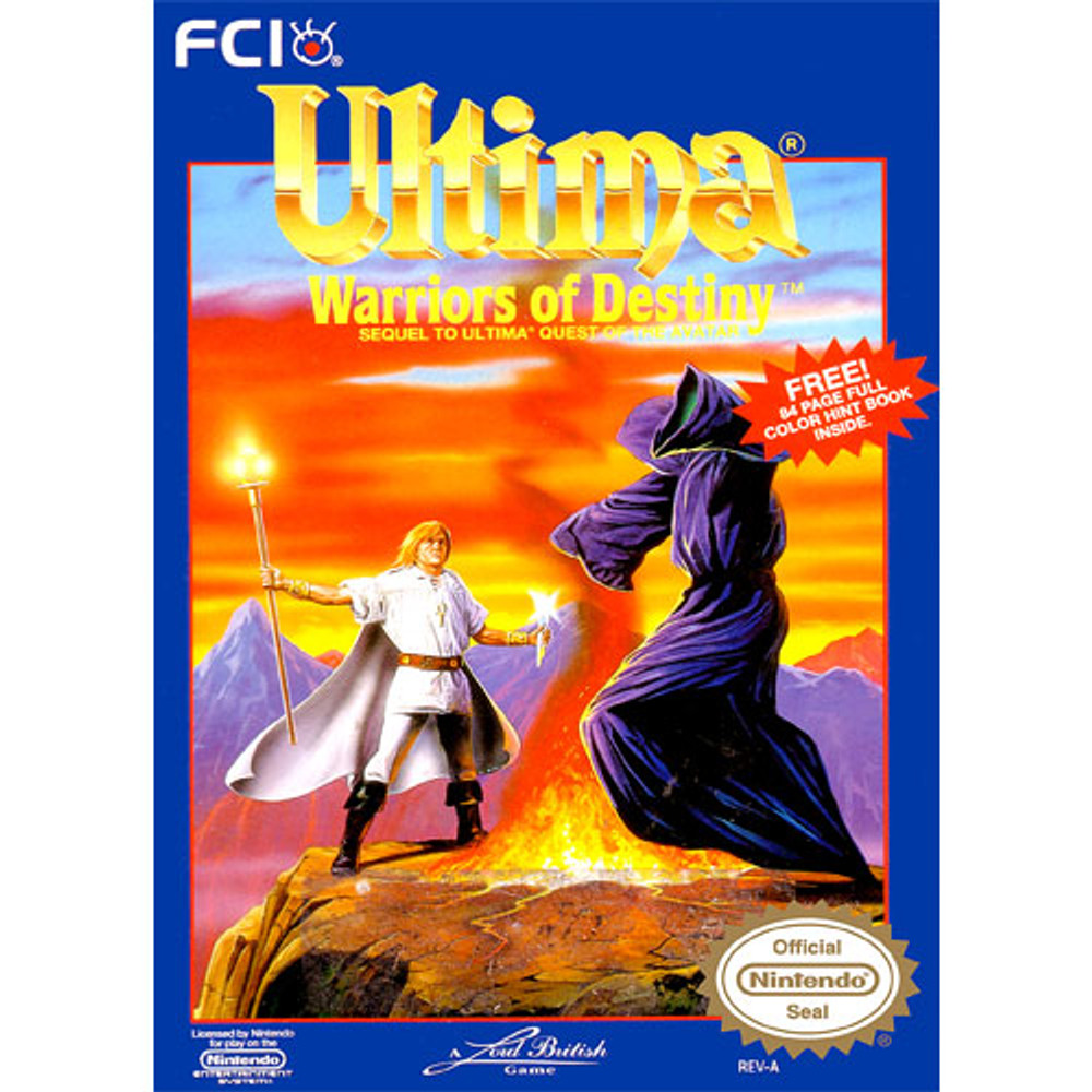 Ultima: Warriors of Destiny Nintendo NES Original Game For