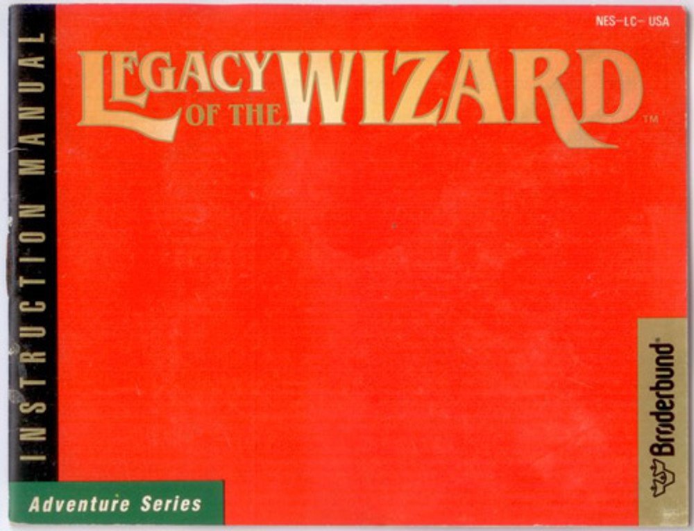 Manual Legacy Wizard Nintendo NES Instructions For Sale DKOldies