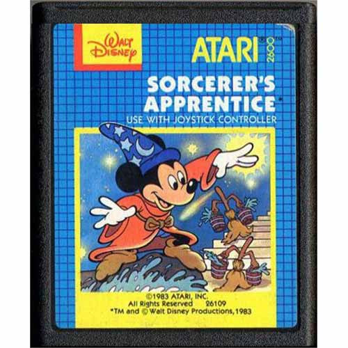 sep28--- Jeu vidéo Jouet Vintage ATARI 2600 MICKEY SORCERER'S APPRENTICE
