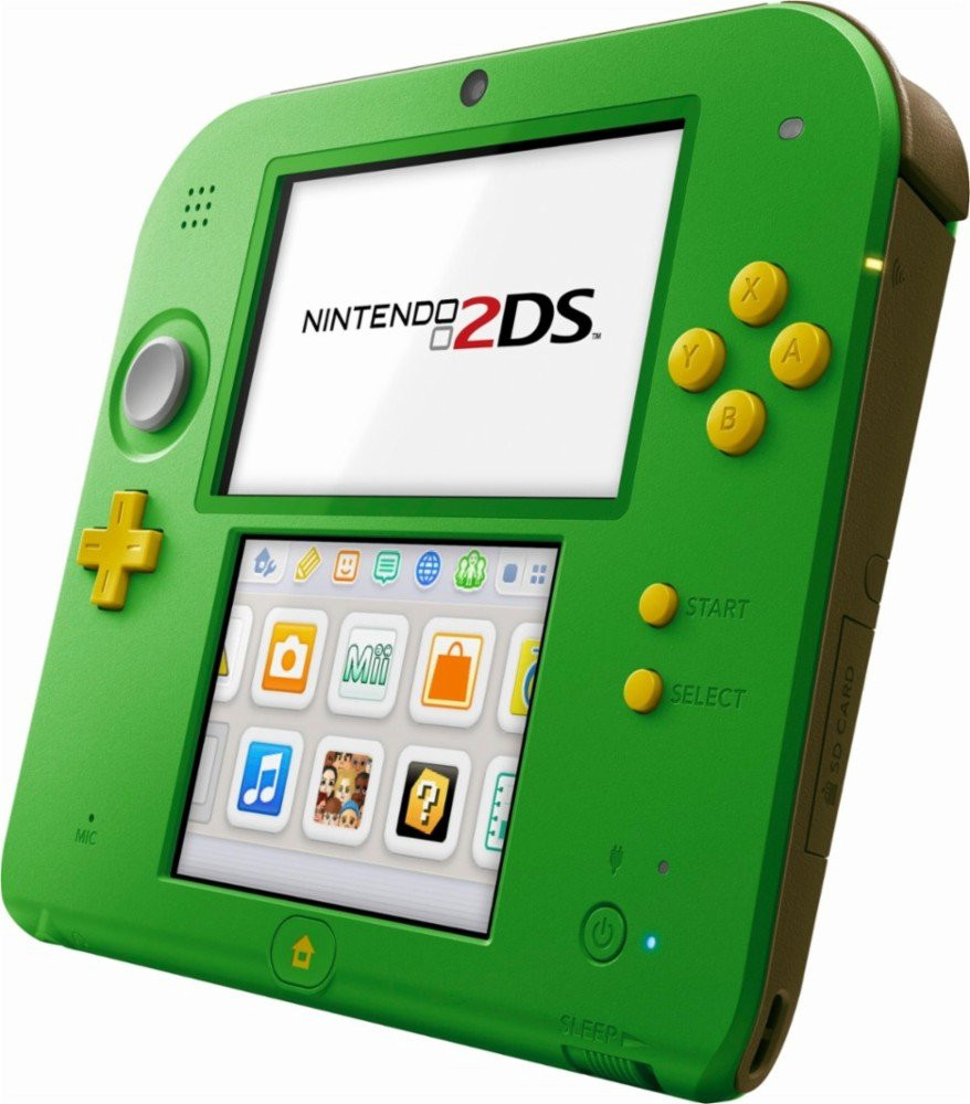 Nintendo 2DS Green w/ Brown Sides (Zelda Edition) Handheld System