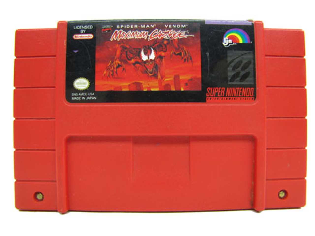 Maximum Carnage Red Cartridge SNES Game For Sale | DKOldies