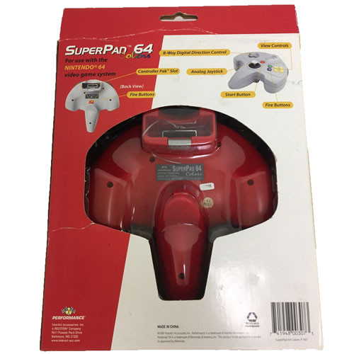 Complete N64 Performance SuperPad 64 Controller Red For Sale