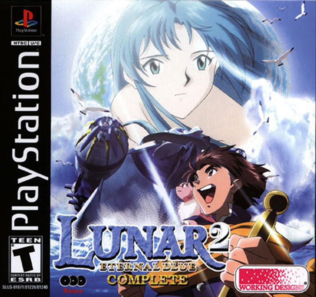 北米版 LUNAR2 ETERNAL BLUE COMPLETE Complete Lunar 2 Eternal Blue Discounted PS1 Game For Sale