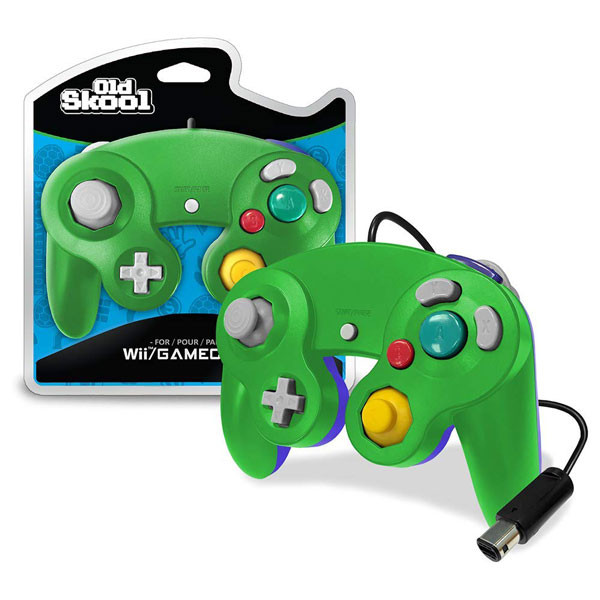 New Red on Green Luigi Replica Controller GameCube Wii