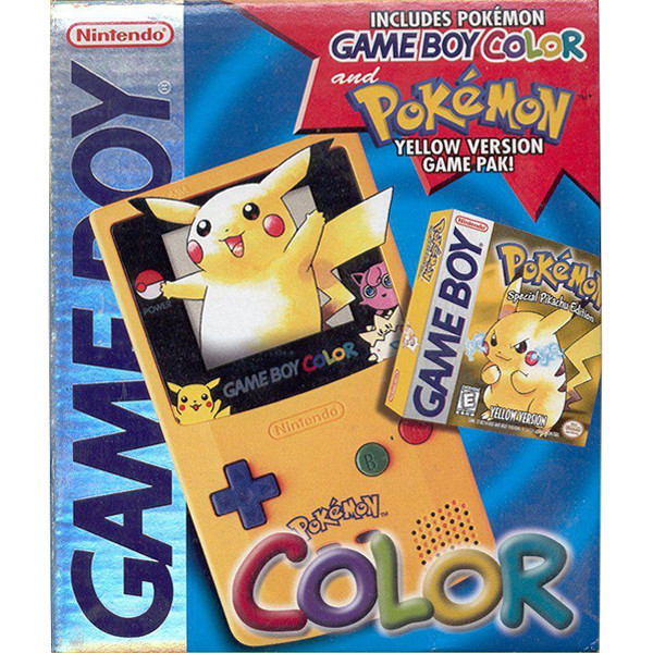Complete GameBoy Color System Pikachu Edition in Box For