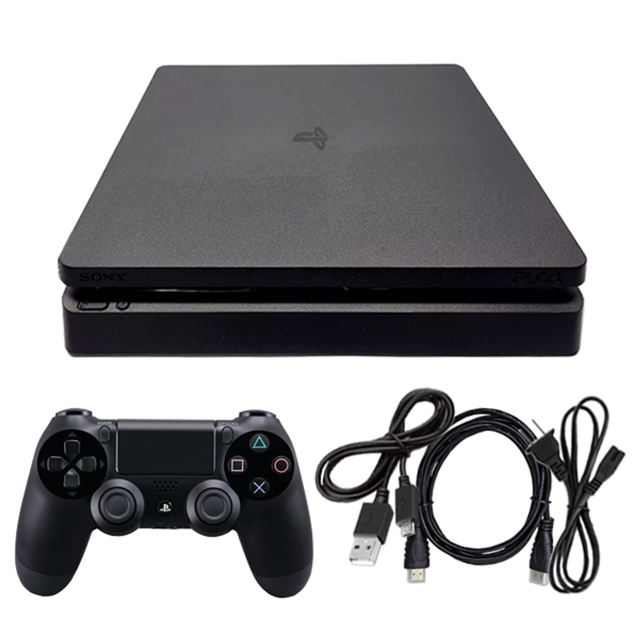 PlayStation4 - ps4 slim 500GB コントローラー付属 PS4 Jet Black Slim 500GB Console Full Accessories Sony