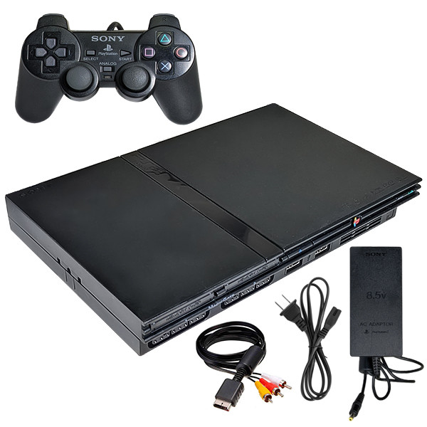 Used Sony Playstation PS2 Slim Black Refurbished System Console