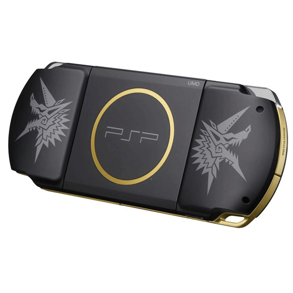 Sony PSP 3000 Handheld System Monster Hunter Black and Gold w