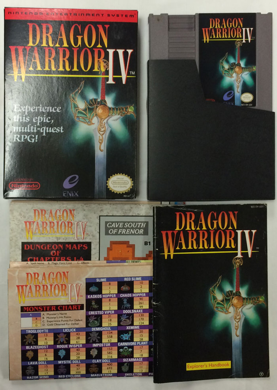 Dragon Warrior４本セット【中古美品・NES北米版】 Dragon Warrior IV (Nintendo Entertainment System, 1992) for