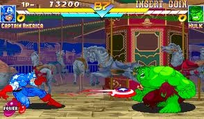 Complete Marvel Super Heores Vs. Street Fighter PS1 Game For Sale