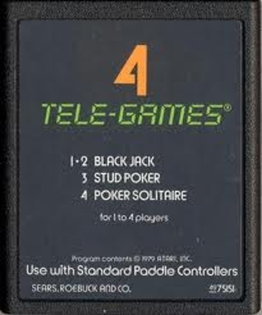 Poker Plus Atari 2600 Game For Sale