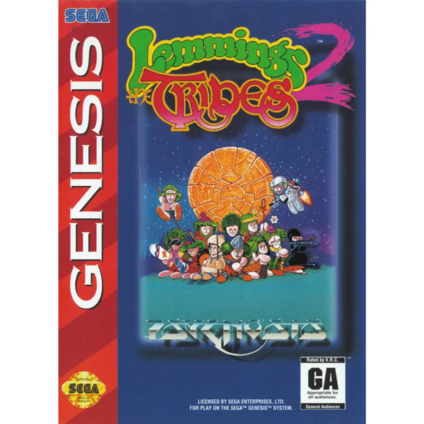 Jeu LEMMINGS 2 THE TRIBES Sur SEGA MEGADRIVE - Version Complète - Bon état - Année 1994