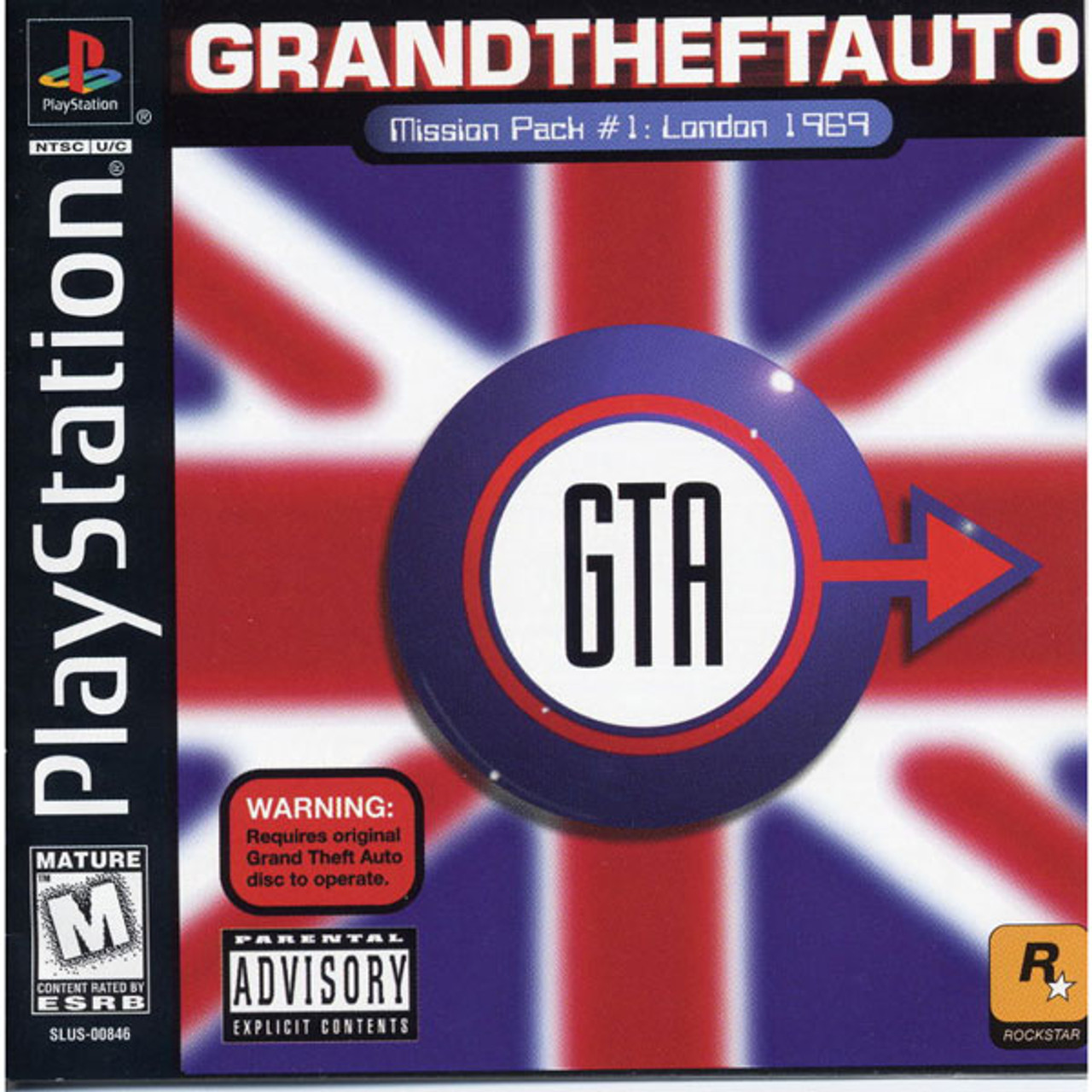 Grand Theft Auto GTA London 1969 - PS1 Game