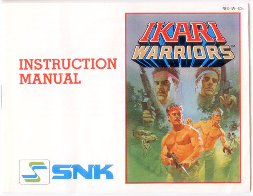 Manual Ikari Warriors Nintendo NES Instructions For Sale DKOldies