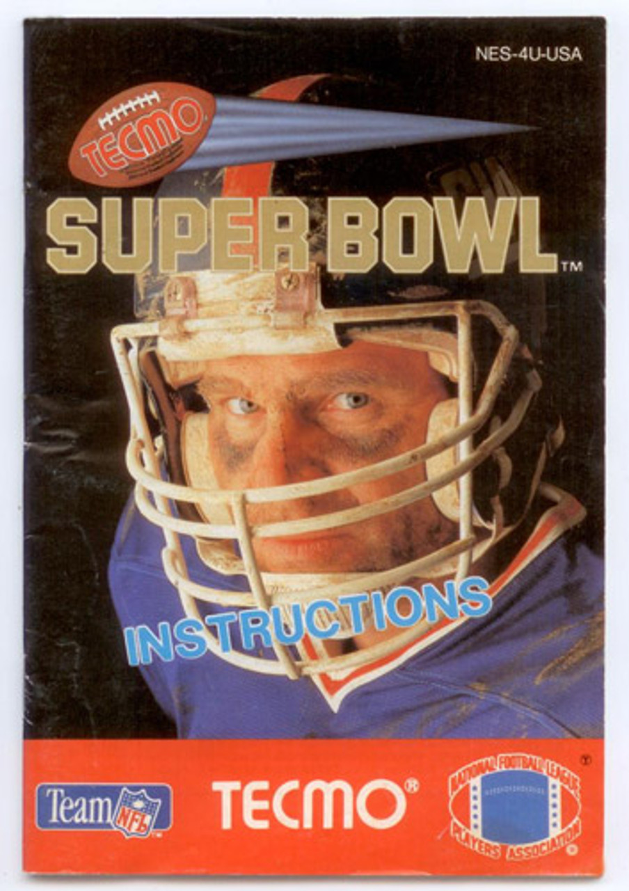 Manual Tecmo Super Bowl Football Nintendo NES Instructions For Sale