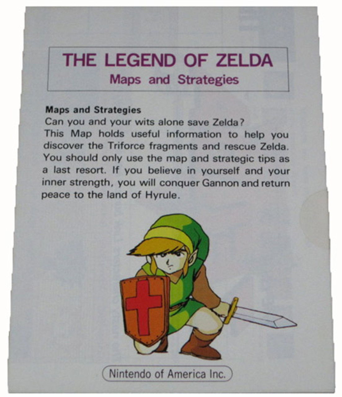 Legend Of Zelda Maps Strategies Booklet Nes Manual