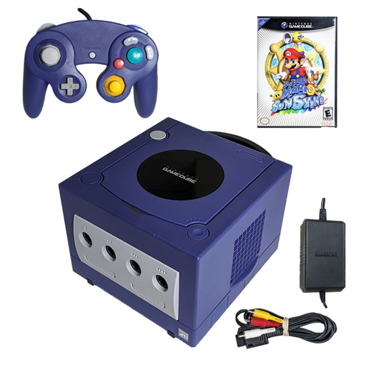 Nintendo GameCube Indigo Mario Console Bundle For Sale