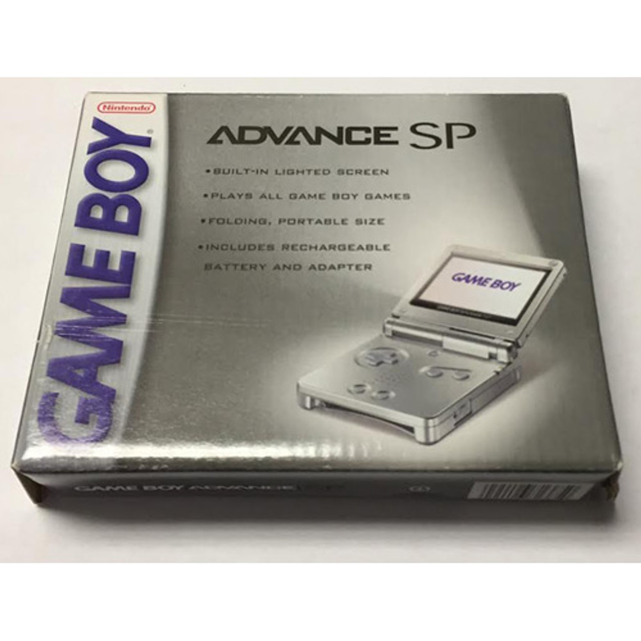 håndjern Susteen Banquet Game Boy Advance SP System Silver Complete In Box For Sale Nintendo