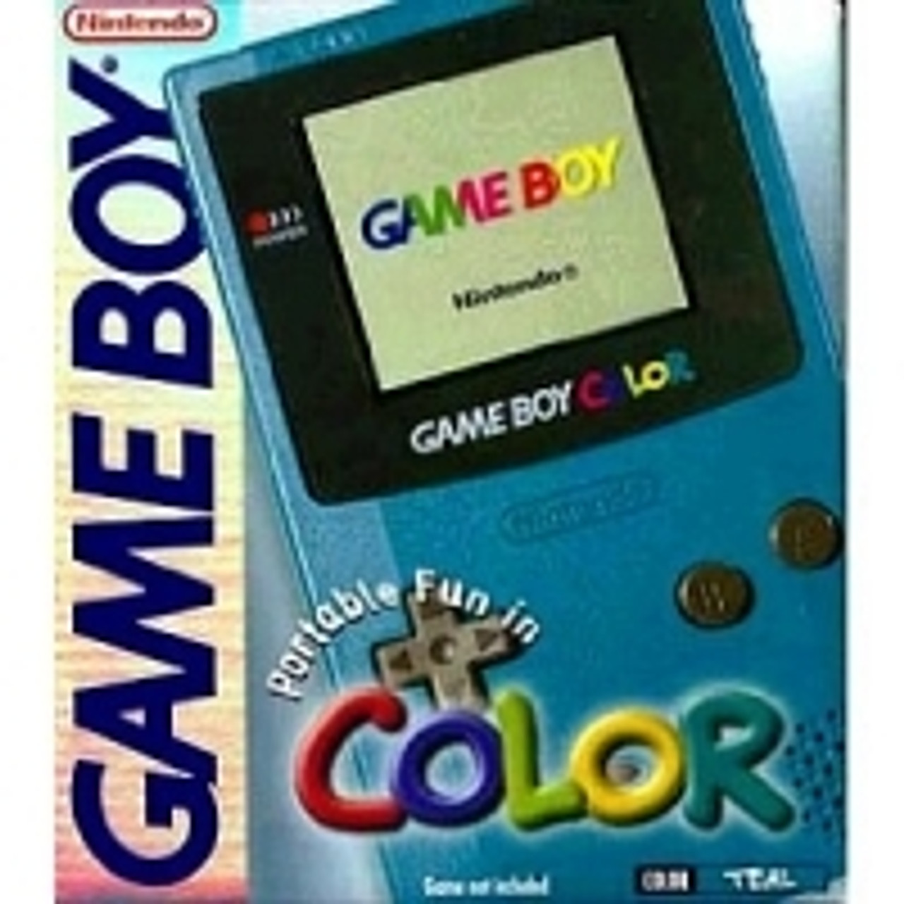 Nintendo Game Boy Color Handheld Game Console - Teal Case 3 Games &  Accessories