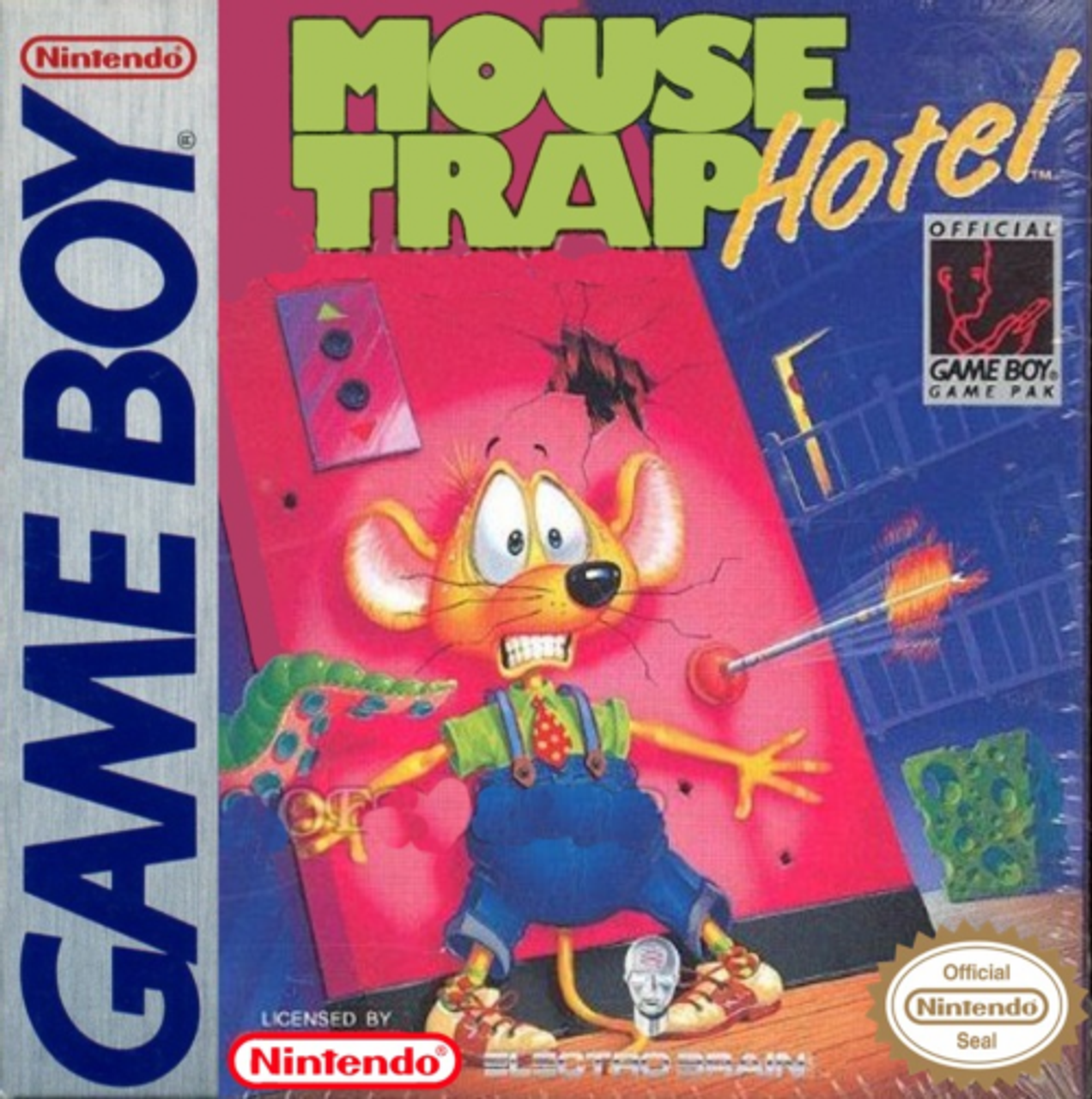 Mouse Trap Hotel Nintendo Game Boy 100% CIB with Registration Card