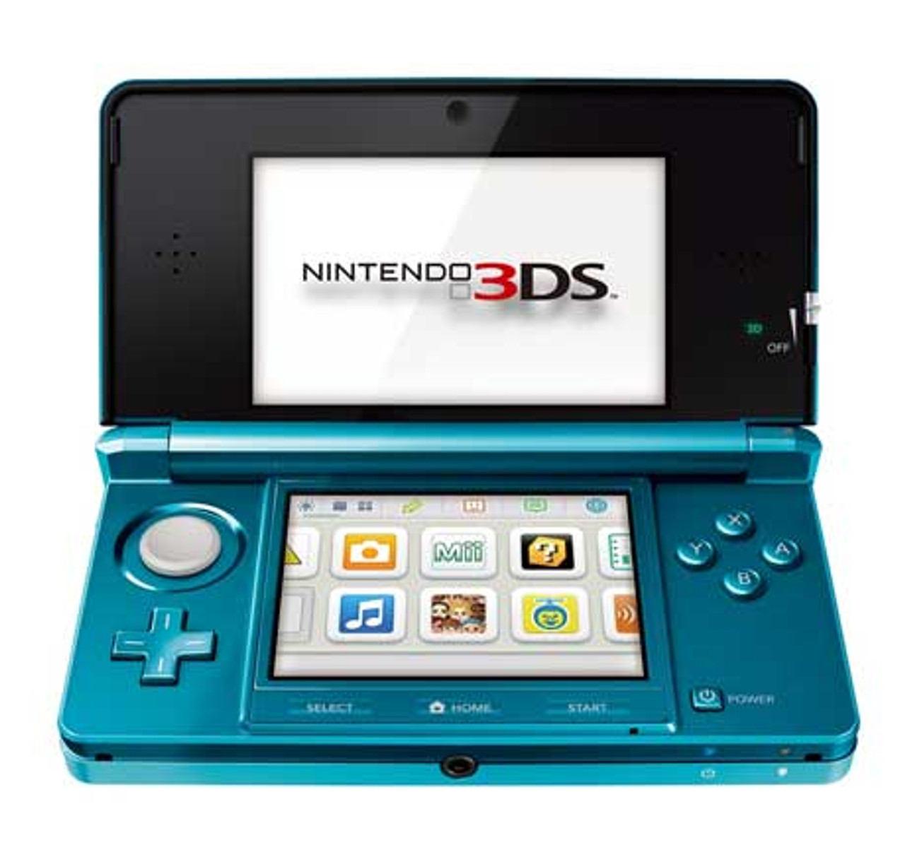 Nintendo 3DS Aqua Blue Handheld System w/ Charger