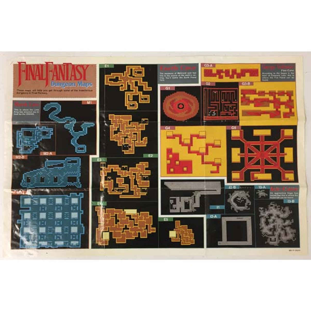 Original Final Fantasy Dungeons Map NES For Sale DKOldies Original Final Fantasy Dungeons Map NES For Sale DKOldies