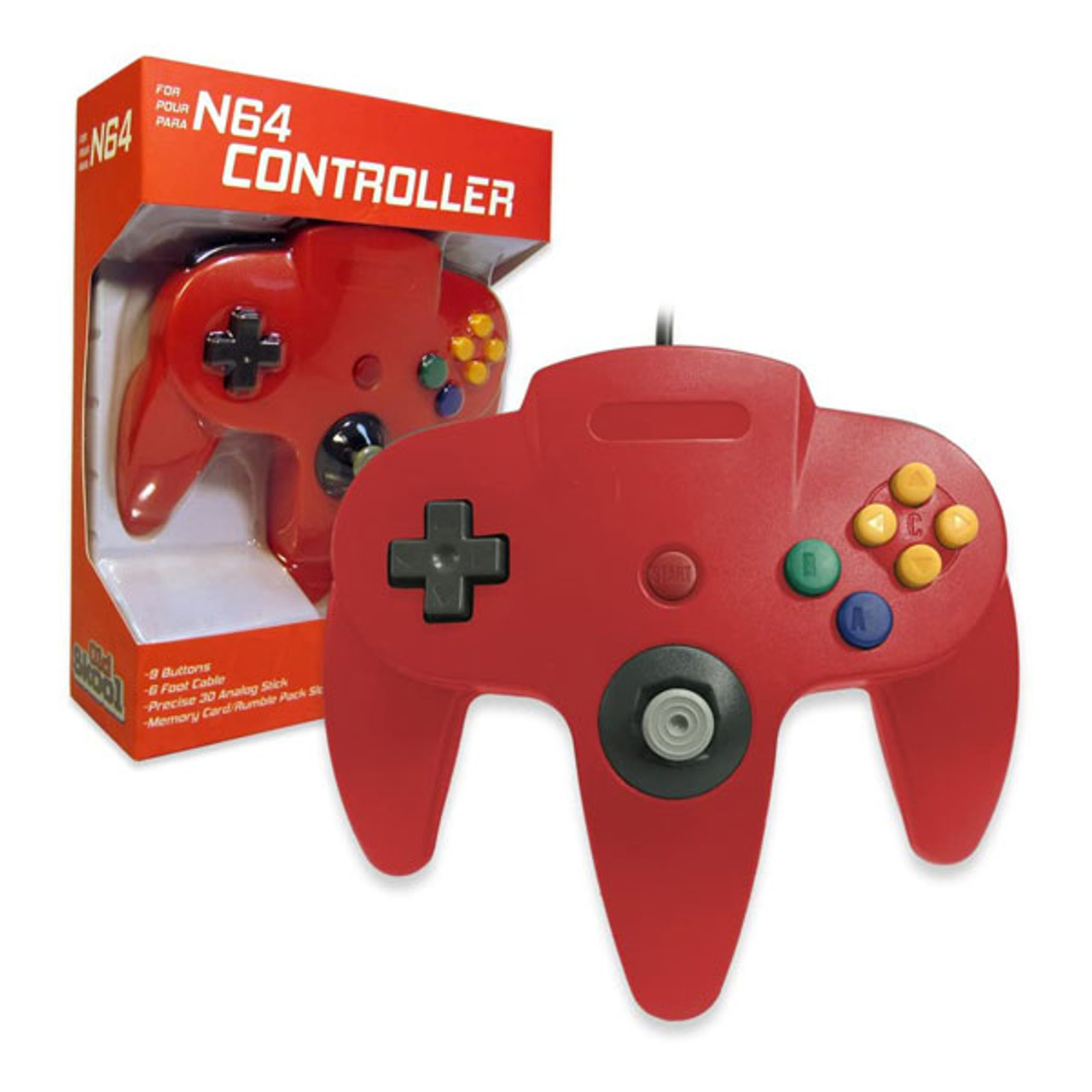 64 N64 New Cirka Replica Controller Red For Sale | DKOldies