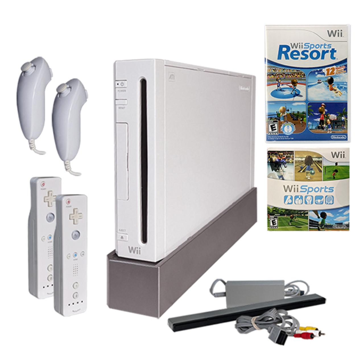 Black Wii Console with Wii Sports, Wii Sports Resort and Wii Remote Plus:  Nintendo Wii: Video Games 